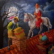 Sinterklaas on rooftops
