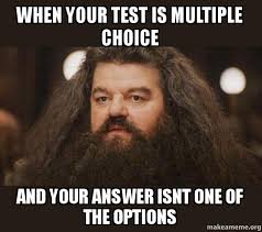 Test is multiple choice